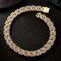 2-Pc ICED OUT Tiger Head 14K Gold Plated CZ Wide 'H' Shape Cuban Chain Necklace