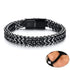 Stylish Men's High Quality Titanium Steel Double Curb Chain Magnetic Bracelet