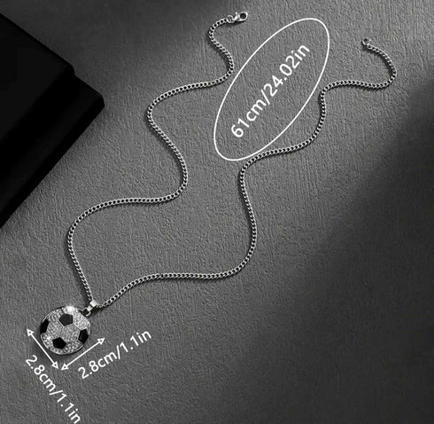 Fully Iced Soccer Jersey Number10 Titanium CZ Hip Hop Bling Pendant Necklace