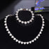 2-Pcs FULLY ICED 14K Gold Plated Heart Shape CZ Tennis Chain Necklace & Bracelet