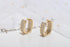 Exquisite Micro Pave 18K Gold Plated Cubic Zirconia Huggie Women Earrings