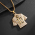 Fully Iced Soccer Jersey Number10 Titanium CZ Hip Hop Bling Pendant Necklace