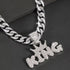 3-Pcs FULLY ICED 14K White Gold Plated CZ Crowned King Cuban Necklace & Bracelet