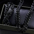 2 Pcs Men Women FULLY ICED Black Rhodium Plated Cubic Zirconia Necklace & Bracelet