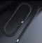 2Pcs Men Iced Out Gun Black Rhodium Plated CZ Cuban Link 55CM Necklace & Bracelet Set