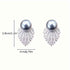 Sparkling Gray Pearl Women Delicate Stud Earrings Anniversary & Valentine's Gift