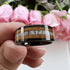 Men's 8mm Tungsten Deer Antler Whiskey Barrel Wood Inlay Engagement Wedding Band