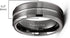 Men 8mm Tungsten Blue Glossed/Brushed Gunmetal Groove Beveled Edges Wedding Band