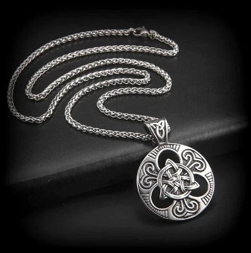 Norse Rune Viking Titanium Celtic Triquetra Trinity Knot Amulet Pendant Necklace