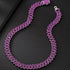 2Pcs FULLY ICED Gun Black Rhodium Plated CZ Cuban Link Hip Hop Necklace+Bracelet