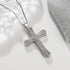 Iced Out Bling 14K Gold Plated Cubic Zirconia Blessed Cross Pendant Necklace