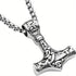 Norse Runes Viking Thor Hammer/Wolf Axe/Wing Cross Sword Amulet Pendant Necklace