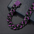 2Pcs FULLY ICED Bling Gun Black Rhodium Plated CZ Cuban Chain Necklace+Bracelet