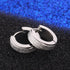 316L Surgical Steel Classic Frosted Men Women Hypoallergenic Huggie Hoop Earring