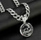 3-Pcs FULLY ICED 14K White Gold Plated CZ SKULL Cuban Necklace & Bracelet