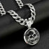 3-Pcs FULLY ICED 14K White Gold Plated CZ SKULL Cuban Necklace & Bracelet