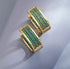 Elegant Micro Pave 14K Gold Plated Green Blue Cubic Zirconia Women Hoop Earrings