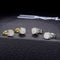 2Pair Exquisite Micro Pave 14K Gold Plated Cubic Zirconia Men Women Stud Earring