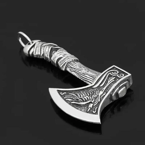 Norse Runes Viking Thor Hammer/Wolf Axe/Wing Cross Sword Amulet Pendant Necklace