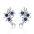 Luxury Cubic Zirconia Blue Sapphire 14K White Gold Plated Earrings for Women