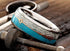 Men's 8mm Tungsten Cupid's Arrow Turquoise & Meteorite Inspired Wedding Band