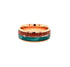 Men's 8mm Tungsten Cupid Arrow Green Malachite & Koa Wood Inlay Wedding Band