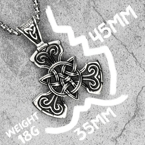 Norse Rune Viking Titanium Celtic Triquetra Trinity Knot Amulet Pendant Necklace
