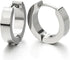 2pcs Titanium Steel Classic Hypoallergenic Men & Women Huggie Hoop Earrings