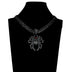FULLY ICED Black Rhodium Plated Cubic Zirconia Spider Pendant & Cuban Necklace