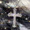 Iced Out Bling 14K Gold Plated Cubic Zirconia Blessed Cross Pendant Necklace