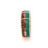 Men's 8mm Tungsten Cupid Arrow Green Malachite & Koa Wood Inlay Wedding Band