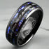 Men's 8mm Gunmetal Tungsten Nebula Meteorite Inspired Comfort-Fit Wedding Band