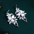 Stunning White Pearl 14K White Gold Plated Cubic Zirconia Women Earrings