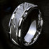 Avant-Garde Comfort-Fit Brushed Custom Cut Groove 8mm Tungsten Wedding Band