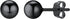 6Pairs 316L Surgical Steel Black Ball Round 3/4/5/6/7/8mm Men Women Stud Earring