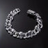 2-Pc Iced Out Skull Rhodium Plated Cubic Zirconia Unisex Cuban Necklace & Bracelet