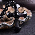Good Luck Amulet Obsidian Cross Beaded Pendant Necklace