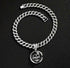 3-Pcs FULLY ICED 14K White Gold Plated CZ SKULL Cuban Necklace & Bracelet