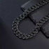 2Pcs Men Iced Out Gun Black Rhodium Plated CZ Cuban Link 55CM Necklace & Bracelet Set