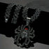 FULLY ICED Black Rhodium Plated Cubic Zirconia Spider Pendant & Cuban Necklace