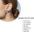 Elegant Enamel Leaf Design Gold Plated Cubic Zirconia Statement Women Earrings
