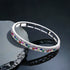 Elegant Multicolor 14K White Gold Plated Cubic Zirconia Women Bracelet