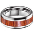 Men's 8mm Tungsten Ring Koa Wood Inlay Comfort-Fit Engagement Wedding Band