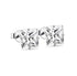 2 Pairs of 316L Surgical-Steel Black & Silver Square CZ Men Women Stud Earrings
