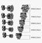 5Pairs 316L Surgical Steel Black CZ 4/5/6/7/8mm Solitaire Men Women Stud Earring