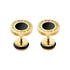 2Pairs 316L Surgical Steel Gold Silver Greek Key Pattern Men Women Stud Earrings