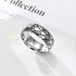 Men 8mm Titanium Motorcycle Tire Tread Pattern & Anodized Inlays Non-Fading Band