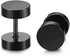 2 Pairs Of 316L Surgical Steel Punk Black & Silver Men Women Barbell Earrings