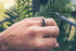 Men's 8mm Titanium Silver with Ironwood Inlay Comfort-Fit Polished Wedding Band