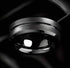 Men's Classic 8mm Tungsten Comfort Fit Black Brushed Centre Groove Wedding Band